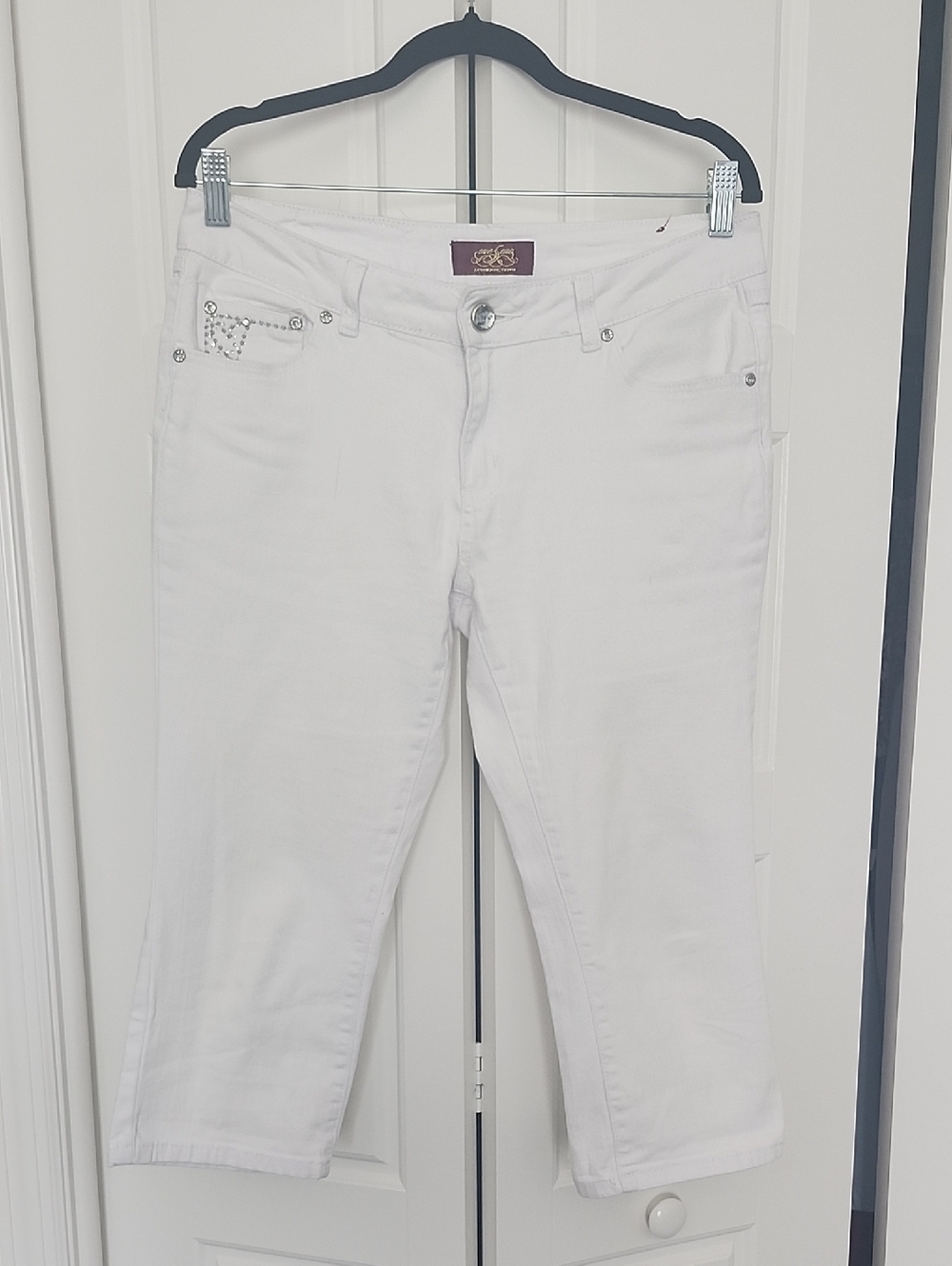 Pelle Pelle White Cropped Capri Jeans
